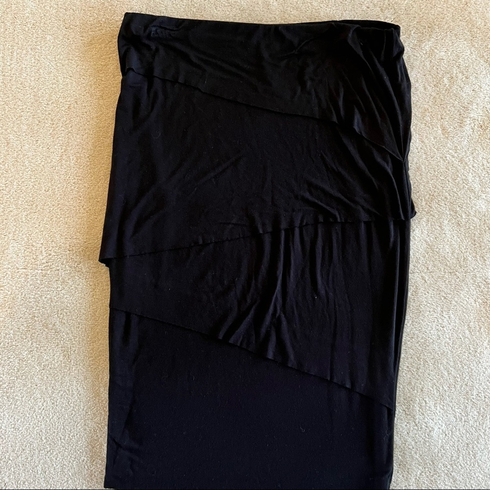 Anthropologie Bailey 44 tiered black skirt size small